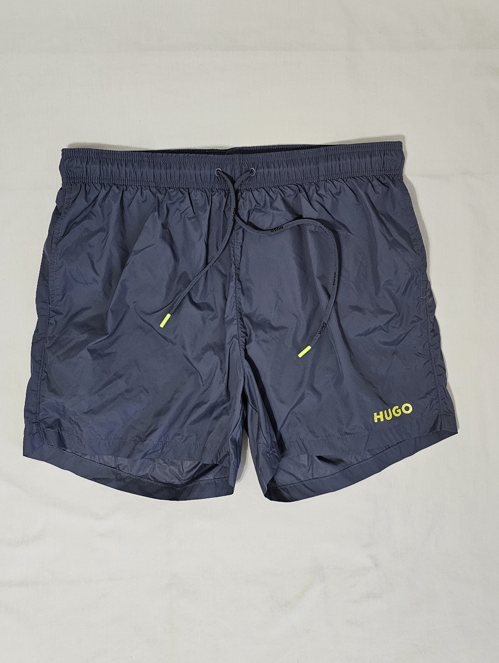HUGO Boss Men’s XXL Swim Trunks Navy Blue Logo Board Shorts
